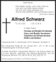 Traueranzeige Alfred Schwarz